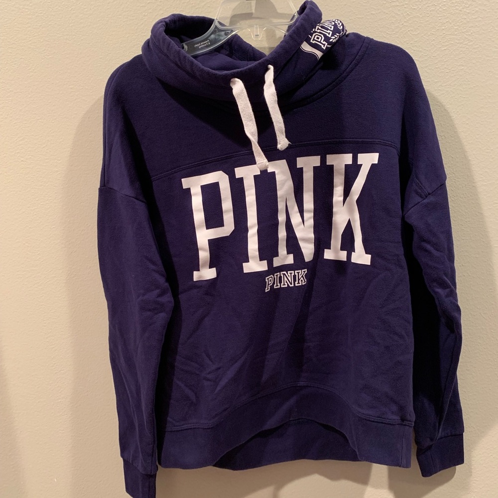 PINK purple funnel neck sweatshirt